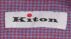 Kiton Red Micro-Houndstooth Cotton Shirt - Slim - (KT11222314) - Parent