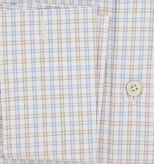Kiton Light Blue Plaid Cotton Shirt - Slim - (KT1212238) - Parent