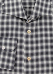 Kiton Black Plaid Cotton Shirt - Slim - (KT1223235) - Parent