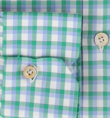 Kiton Green Plaid Cotton Shirt - Slim - (KT11222310) - Parent