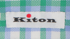 Kiton Green Plaid Cotton Shirt - Slim - (KT11222310) - Parent
