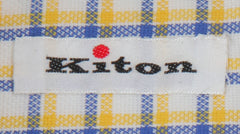 Kiton Yellow Plaid Cotton Shirt - Slim - (KT1122238) - Parent