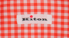 Kiton Orange Check Cotton Shirt - Slim - (KT118222) - Parent