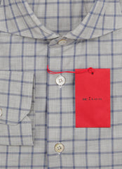 Kiton Gray Window Pane Cotton Shirt - Slim - (KT1215224) - Parent