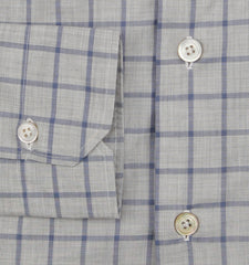 Kiton Gray Window Pane Cotton Shirt - Slim - (KT1215224) - Parent