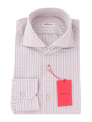Kiton Pink Plaid Cotton Shirt - Slim - (KT11142320) - Parent