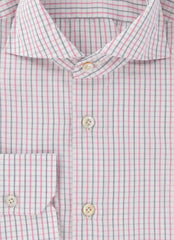 Kiton Pink Plaid Cotton Shirt - Slim - (KT11142320) - Parent