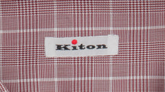 Kiton Burgundy Red Plaid Cotton Shirt - Slim - (KT1224222) - Parent