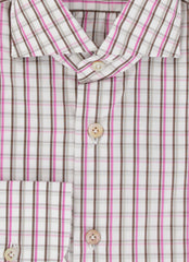 Kiton Brown Plaid Cotton Shirt - Slim - (KT1122235) - Parent
