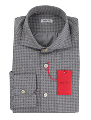 Kiton Gray Paisley Cotton Shirt - Slim - 15.5/39 - (KT11302325)