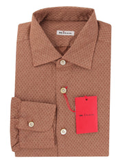 Kiton Brown Fancy Cotton Shirt - Slim - 15.75/40 - (KT1122234)