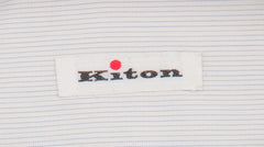 Kiton White Striped Cotton Shirt - Slim - (KT1215223) - Parent