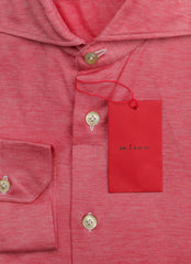 Kiton Red Solid Cotton Shirt - Slim - (KT1215226) - Parent