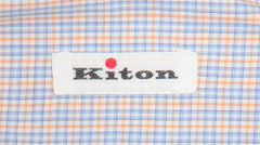 Kiton Orange Micro-Check Cotton Shirt - Slim - (KT0629225) - Parent