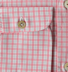 Kiton Pink Micro-Check Cotton Shirt - Slim - (KT4232217) - Parent