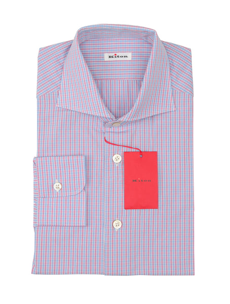 Kiton Purple Check Cotton Shirt - Slim - (KT0629224) - Parent