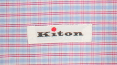 Kiton Purple Check Cotton Shirt - Slim - (KT0629224) - Parent