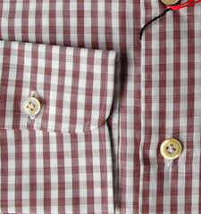 Kiton Brown Check Linen Blend Shirt - Slim - (KT423221) - Parent