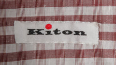 Kiton Brown Check Linen Blend Shirt - Slim - (KT423221) - Parent