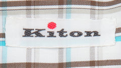 Kiton Brown Plaid Cotton Shirt - Slim - (KT12122326) - Parent