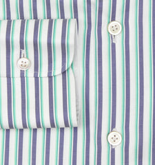 Kiton Purple Striped Cotton Shirt - Slim - (KT0629229) - Parent