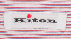 Kiton Red Striped Cotton Shirt - Slim - (KT12122327) - Parent