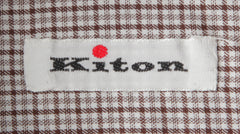 Kiton Brown Micro-Check Cotton Shirt - Slim - (KT423224) - Parent