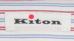Kiton Red Striped Cotton Shirt - Slim - (KT11302322) - Parent