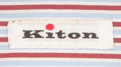 Kiton Brown Striped Cotton Shirt - Slim - (KT11302320) - Parent