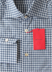 Kiton Blue Check Cotton Shirt - Slim - (KT4272220) - Parent