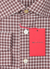 Kiton Brown Plaid Cotton Shirt - Slim - (KT06292212) - Parent