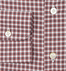 Kiton Brown Plaid Cotton Shirt - Slim - (KT06292212) - Parent