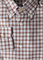 Kiton Brown Check Cotton Shirt - Slim - (KT4232210) - Parent