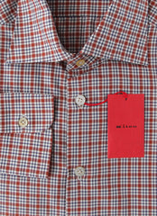 Kiton Brown Check Cotton Shirt - Slim - (KT423222) - Parent
