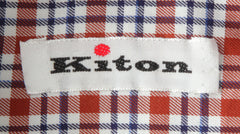 Kiton Brown Check Cotton Shirt - Slim - (KT423222) - Parent