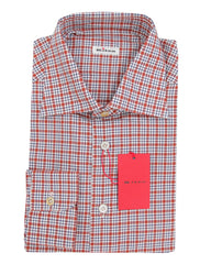 Kiton Brown Plaid Cotton Shirt - Slim - 16/41 - (KT12122322)