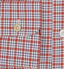 Kiton Brown Plaid Cotton Shirt - Slim - (KT12122322) - Parent