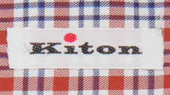 Kiton Brown Plaid Cotton Shirt - Slim - (KT12122322) - Parent