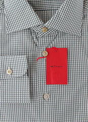 Kiton Green Micro-Check Cotton Shirt - Slim - (KT4232215) - Parent