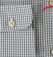 Kiton Green Micro-Check Cotton Shirt - Slim - (KT4232215) - Parent