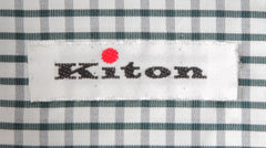 Kiton Green Micro-Check Cotton Shirt - Slim - (KT4232215) - Parent