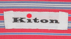 Kiton Red Striped Cotton Shirt - Slim - (KT11302323) - Parent