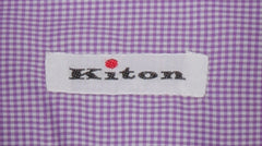 Kiton Purple Short Sleeved Cotton Shirt - Slim - (KT06292217) - Parent