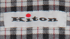 $600 Kiton Black Plaid Flannel Shirt - Slim - (KT916269) - Parent