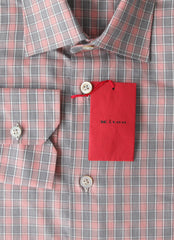 Kiton Pink Check Cotton Shirt - Slim - (KT4272212) - Parent