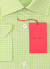Kiton Green Micro-Check Cotton Shirt - Slim - (KT06292214) - Parent