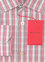 Kiton Red Plaid Cotton Shirt - Slim - (KT77221) - Parent