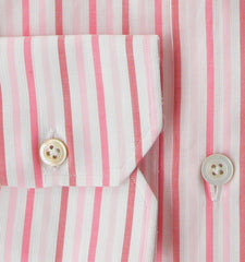 Kiton Pink Striped Cotton Shirt - Slim - (KT427228) - Parent