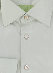 Kiton Light Green Solid Cotton Shirt - Slim - (KT1122231) - Parent