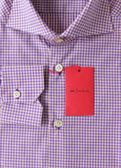 Kiton Purple Check Cotton Shirt - Slim - (KT427225) - Parent